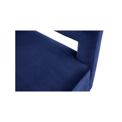 Armani Navy Velvet Accent Chair