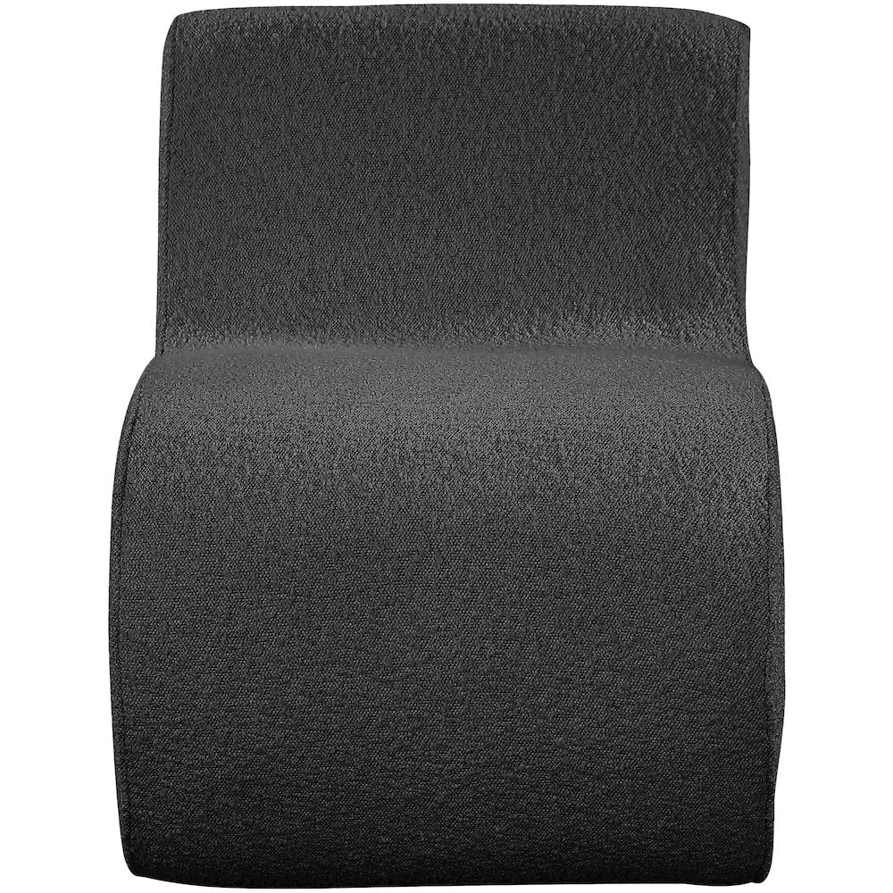 Desiree Black Boucle Fabric Accent Chair