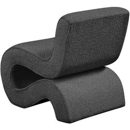 Desiree Black Boucle Fabric Accent Chair