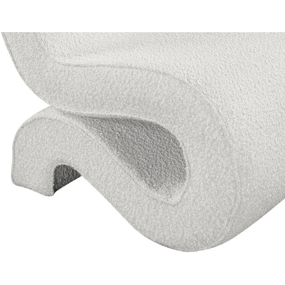 Desiree Cream Boucle Fabric Accent Chair