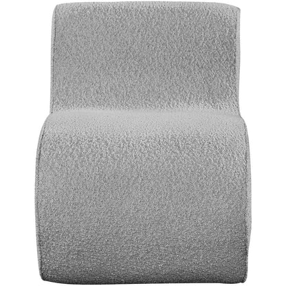 Desiree Grey Boucle Fabric Accent Chair