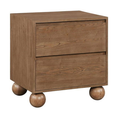 Walnut Nightstand with Art Deco Style and Elegant Finish
