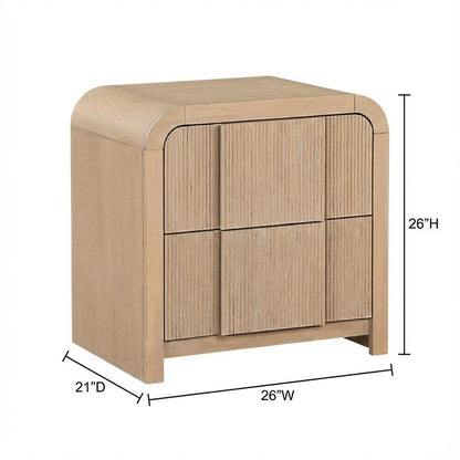 Art Deco Bedroom Nightstand with Interior Drawer Storage