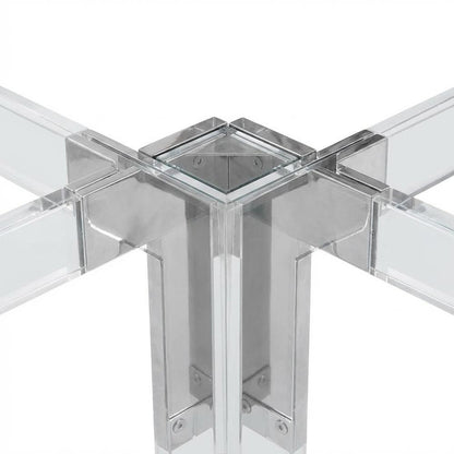 Contemporary Chrome Coffee Table with Modern Finish and Sturdy Design
