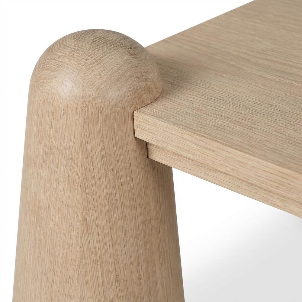 Natural Oak Coffee Table with Art Deco Style and Warm Finish