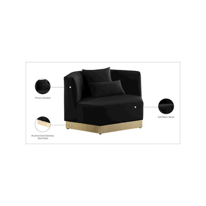 Marquis Black Velvet Chair