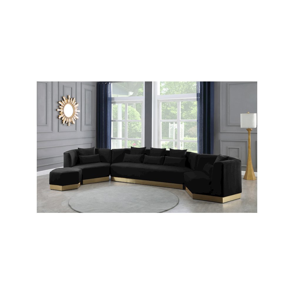 Marquis Black Velvet Chair