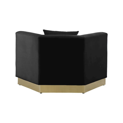 Marquis Black Velvet Chair