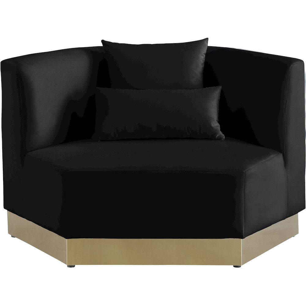Marquis Black Velvet Chair