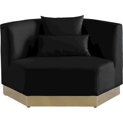 Marquis Black Velvet Chair