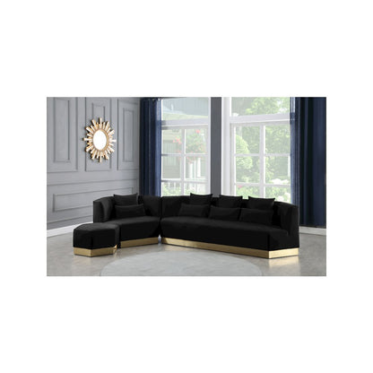 Marquis Black Velvet Chair