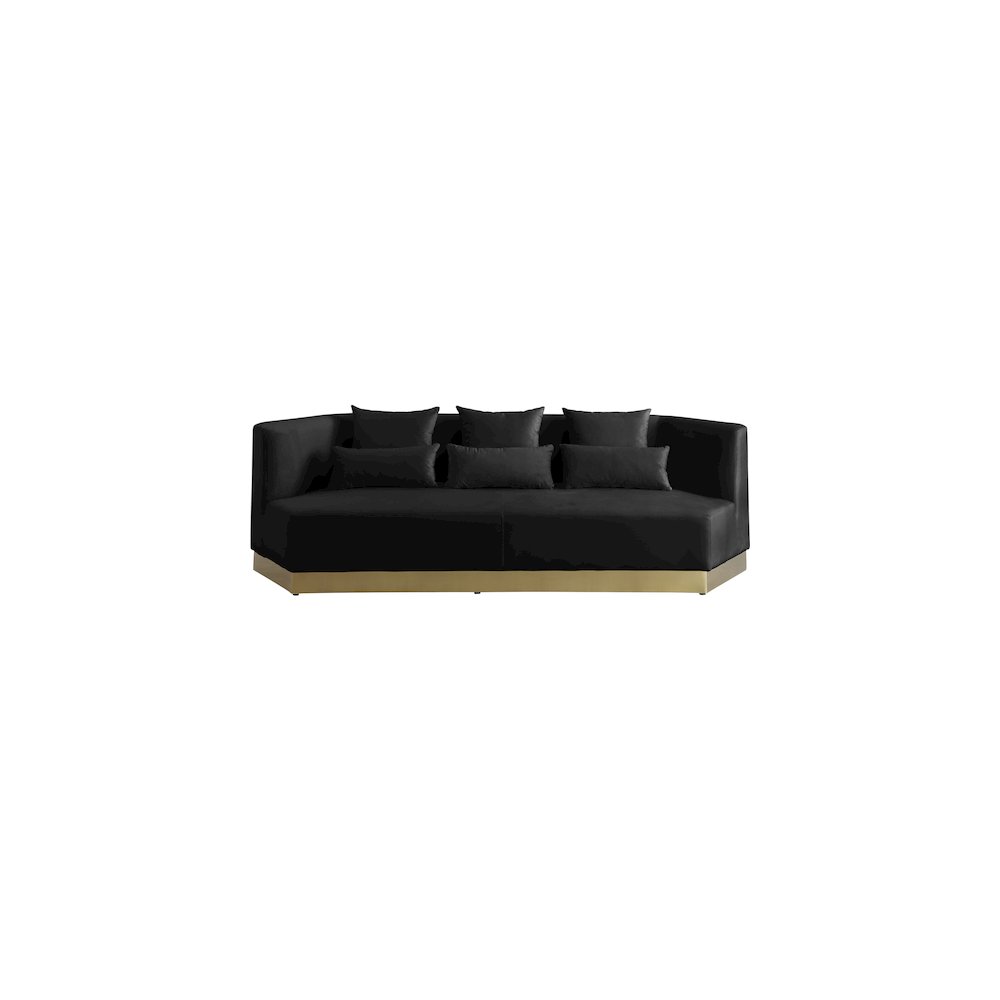 Marquis Black Velvet Sofa