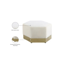 Marquis Cream Velvet Ottoman
