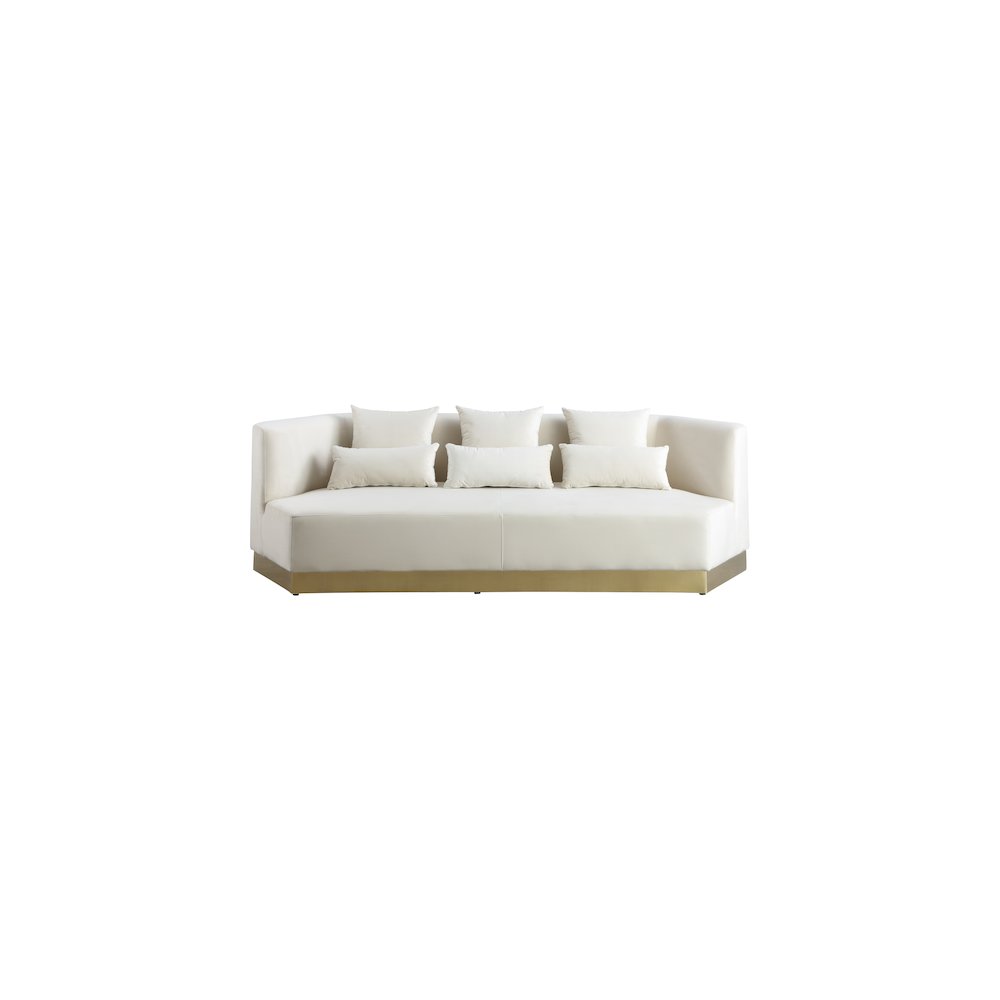 Marquis Cream Velvet Sofa