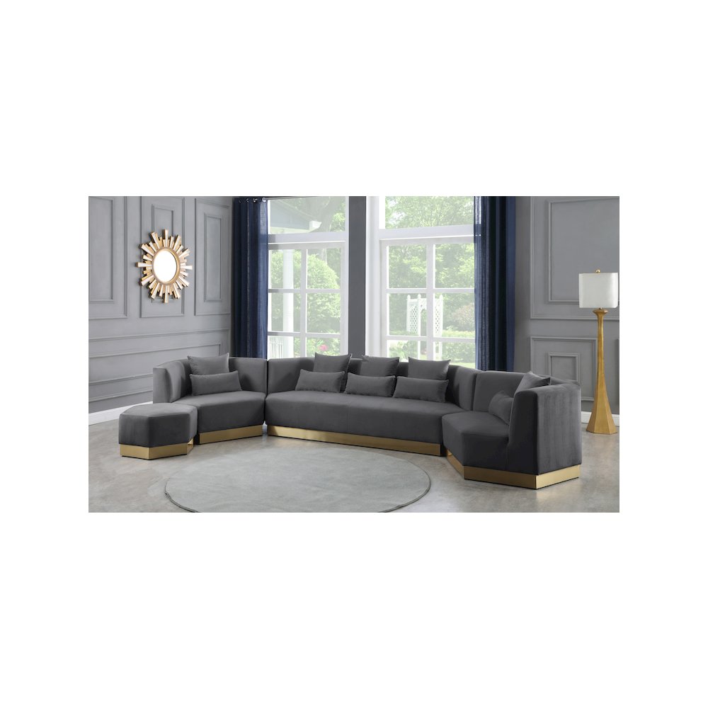 Marquis Grey Velvet Chair