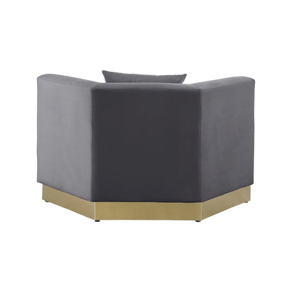 Marquis Grey Velvet Chair