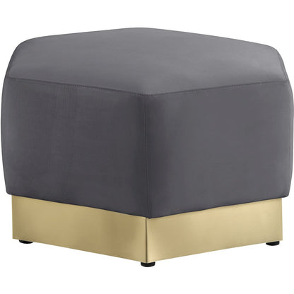 Marquis Grey Velvet Ottoman