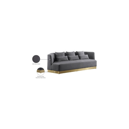 Marquis Grey Velvet Sofa