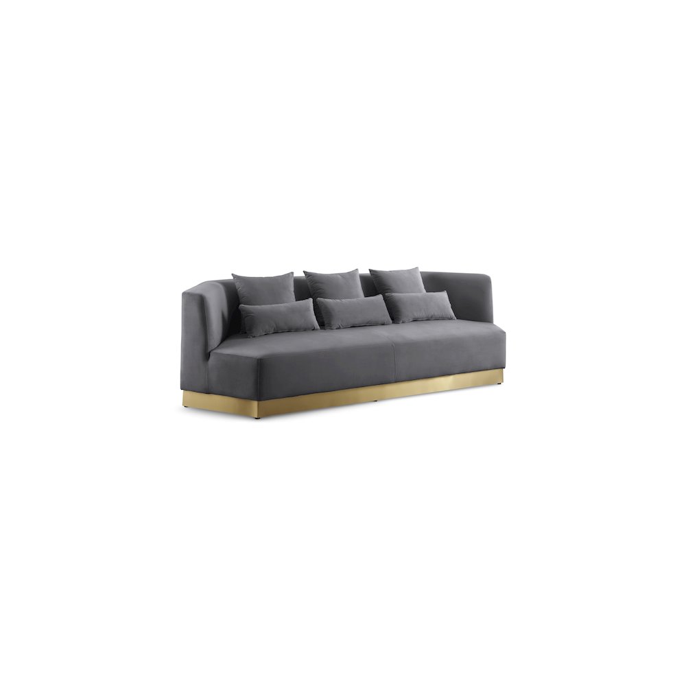 Marquis Grey Velvet Sofa