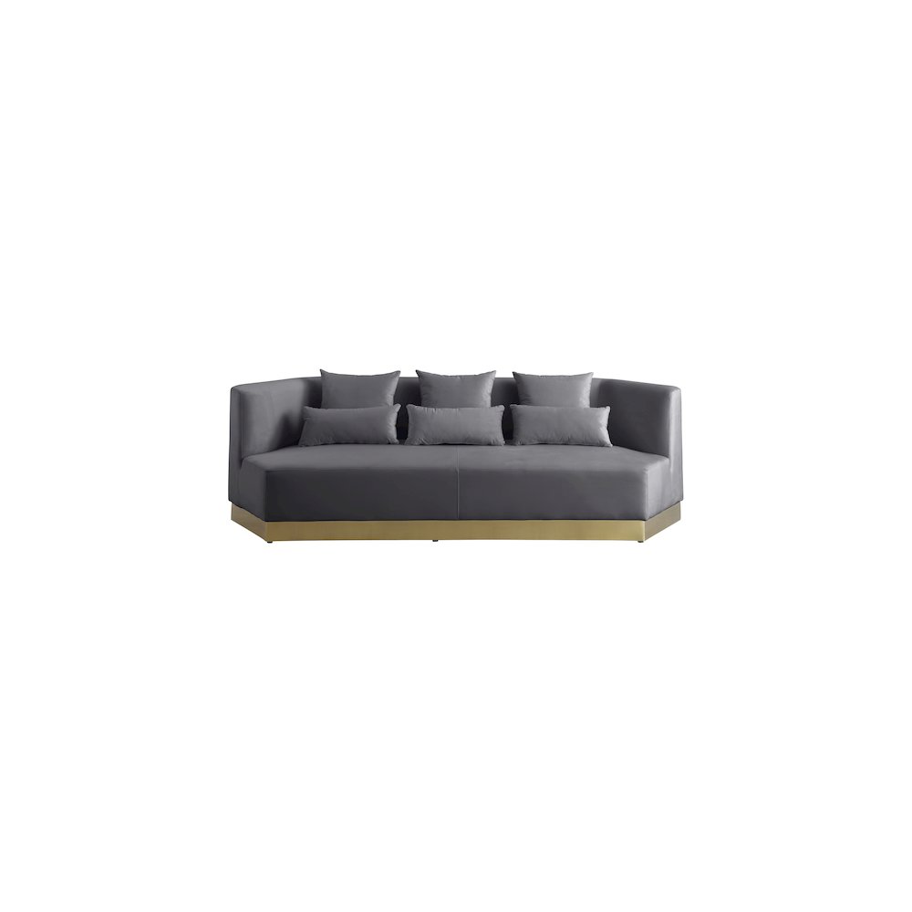 Marquis Grey Velvet Sofa