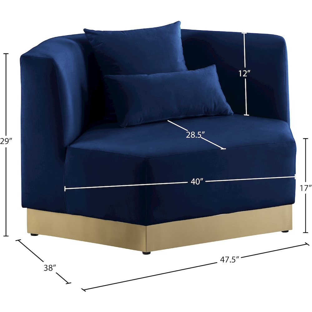 Marquis Navy Velvet Chair