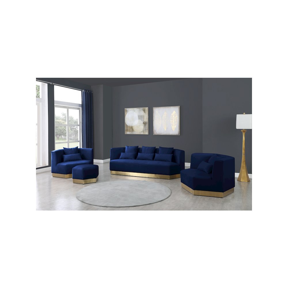 Marquis Navy Velvet Chair