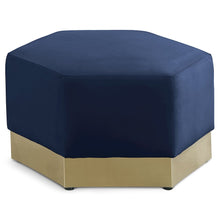 Marquis Navy Velvet Ottoman