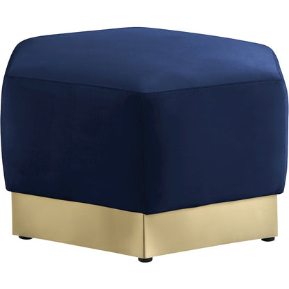 Marquis Navy Velvet Ottoman