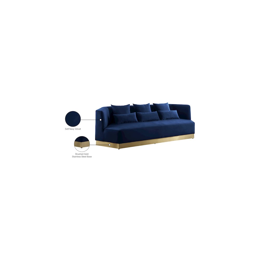 Marquis Navy Velvet Sofa