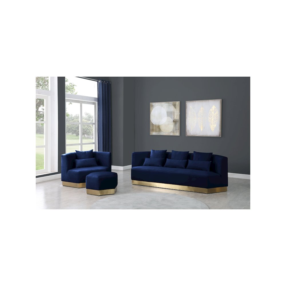 Marquis Navy Velvet Sofa