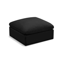 Plush Black Velvet Standard Comfort Modular Ottoman