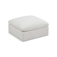 Plush Cream Velvet Standard Comfort Modular Ottoman