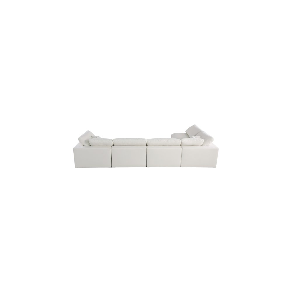 Plush Cream Velvet Standard Comfort Modular Sectional