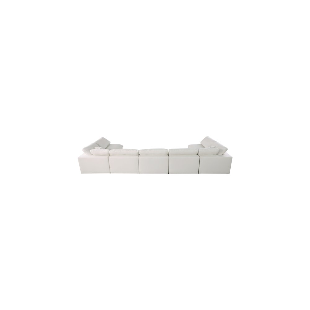 Plush Cream Velvet Standard Comfort Modular Sectional