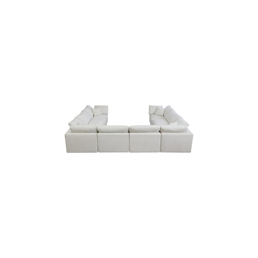 Plush Cream Velvet Standard Comfort Modular Sectional