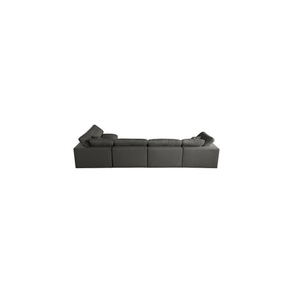 Plush Grey Velvet Standard Comfort Modular Sectional