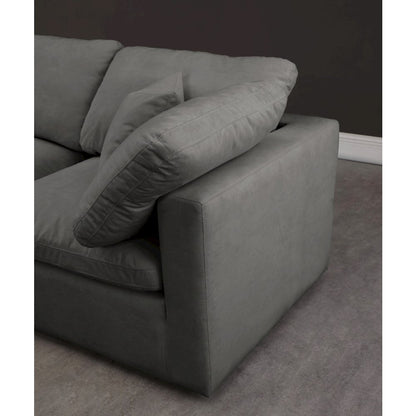 Plush Grey Velvet Standard Comfort Modular Sectional