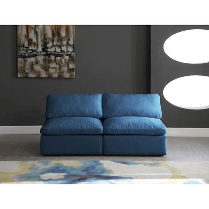 Plush Navy Velvet Standard Comfort Modular Sofa