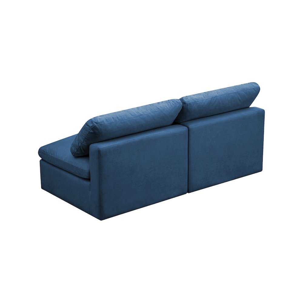 Plush Navy Velvet Standard Comfort Modular Sofa