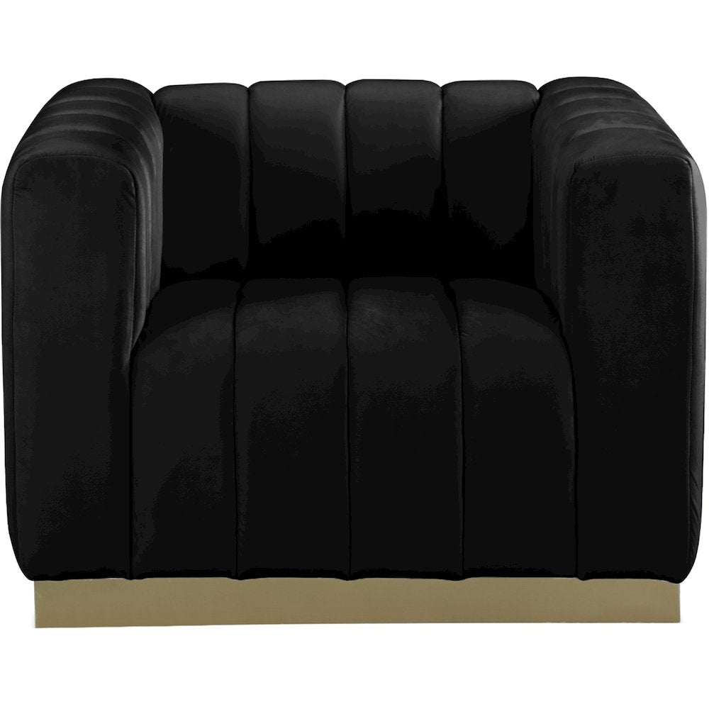 Marlon Black Velvet Chair