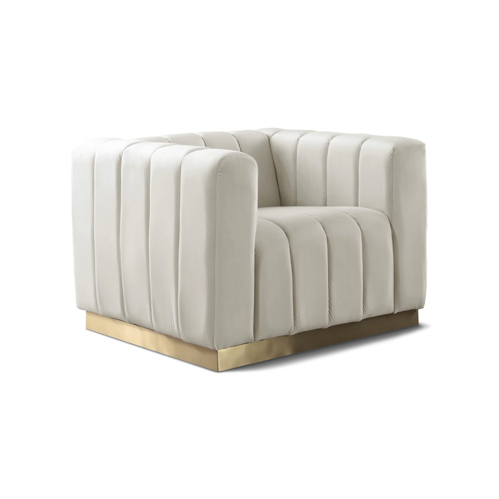 Marlon Cream Velvet Chair