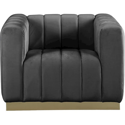 Marlon Grey Velvet Chair