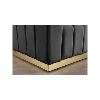 Marlon Grey Velvet Loveseat