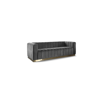 Marlon Grey Velvet Sofa