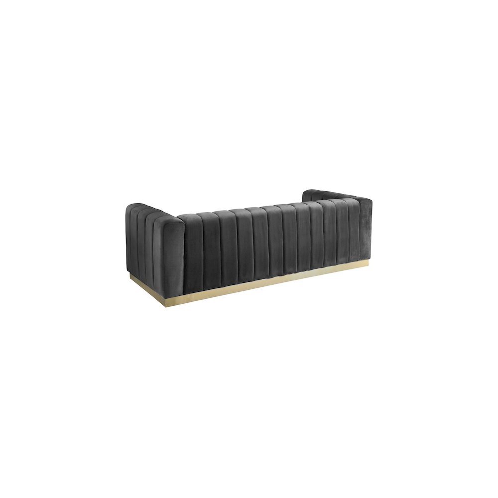Marlon Grey Velvet Sofa