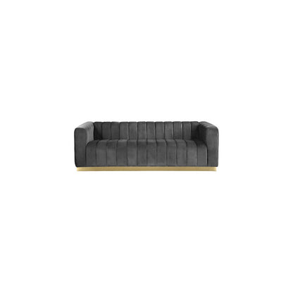 Marlon Grey Velvet Sofa