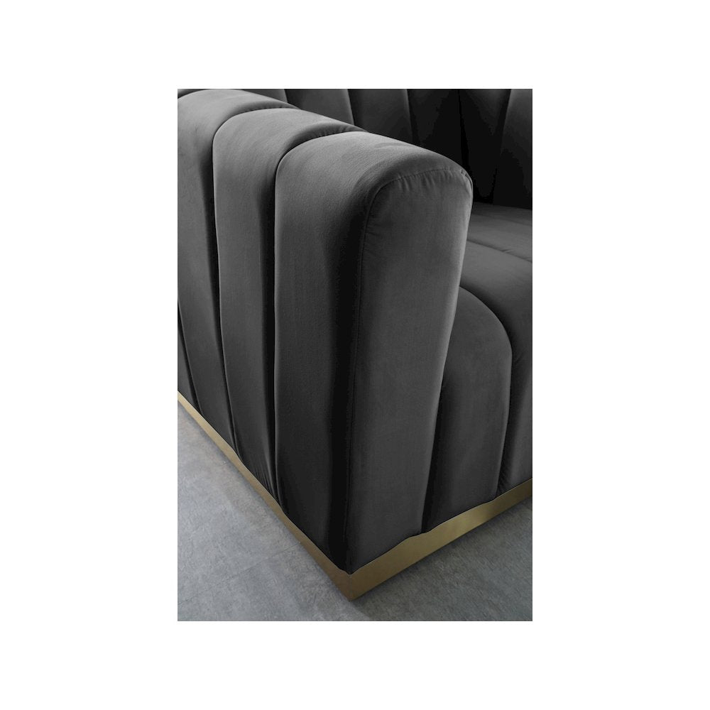 Marlon Grey Velvet Sofa