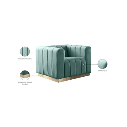 Marlon Mint Velvet Chair