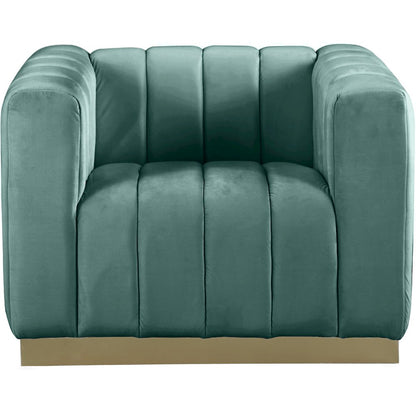 Marlon Mint Velvet Chair