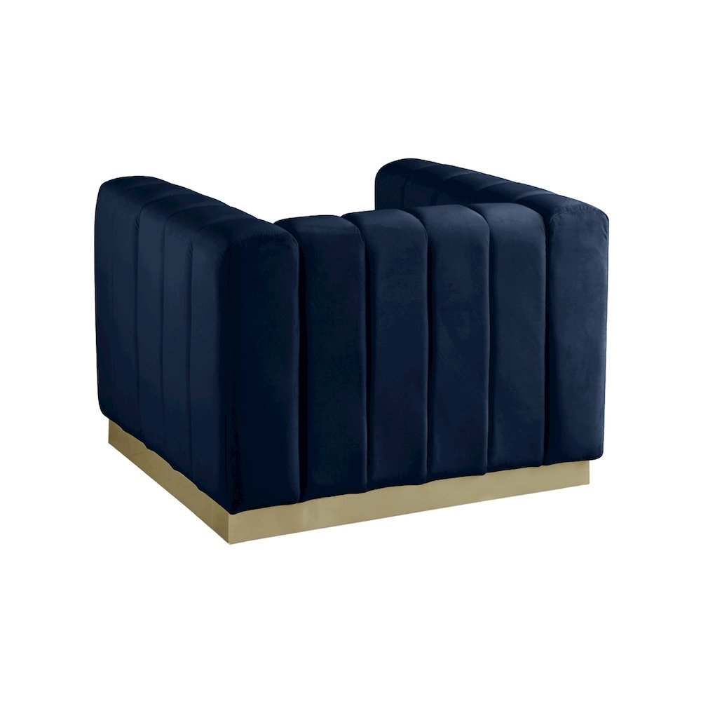 Marlon Navy Velvet Chair